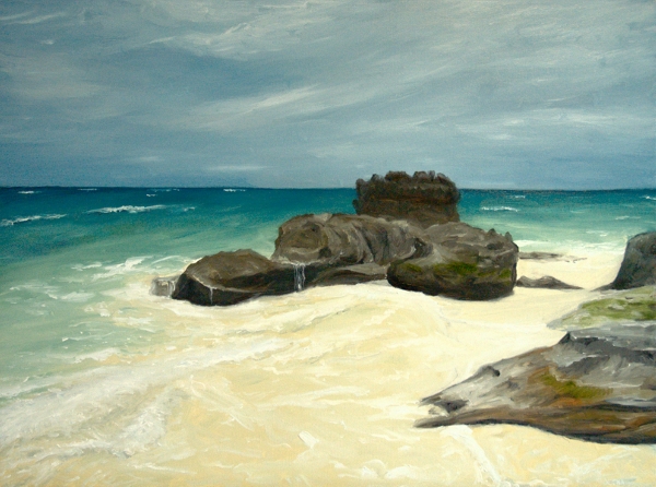 Elbow Beach painting