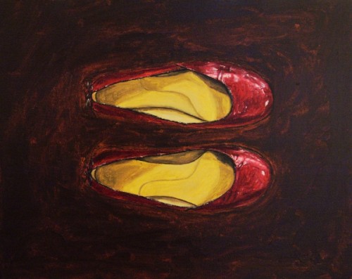 Red Shoes painting