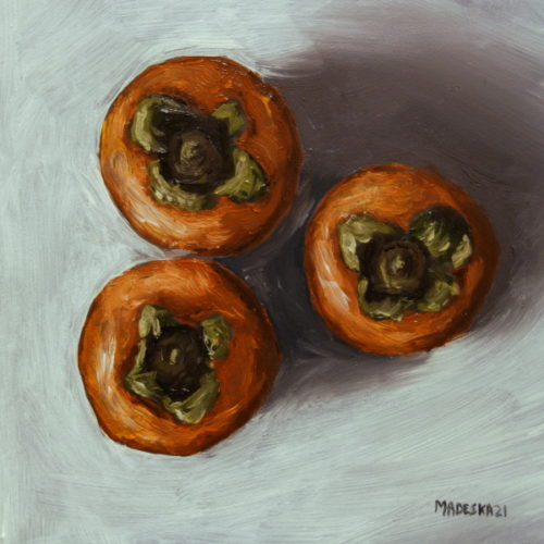 Persimmons oil painting