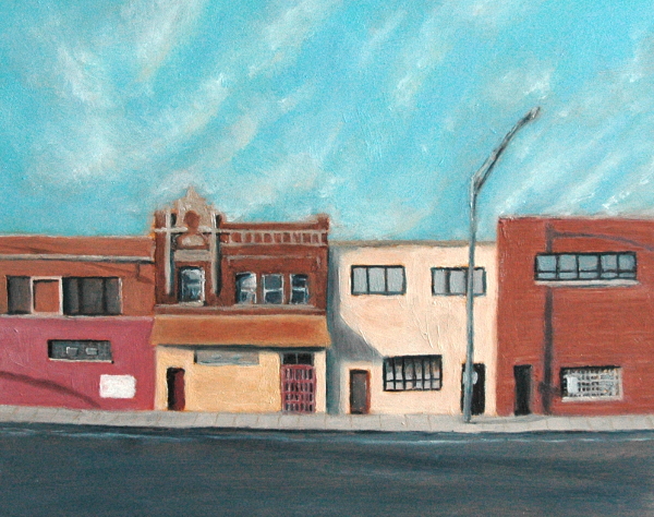Elston Ave oil painting